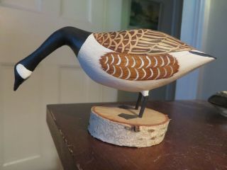Vintage Hand Carved And Painted Wood Goose Signed E.  G.  Nickerson Nova Scotia
