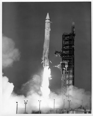 Mariner 1 / Orig Nasa 8x10 Press Photo - Atlas - Centaur Launch & Mariner To Mars