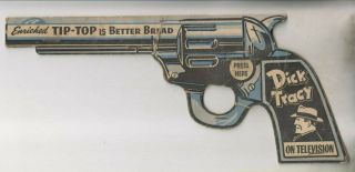 Rare Vintage Tip - Top Bread Dick Tracy Cardboard Gun