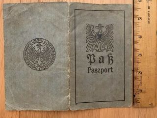 Wwi German Occupation Zone Bialystok - Grodno 1917 Passport Document