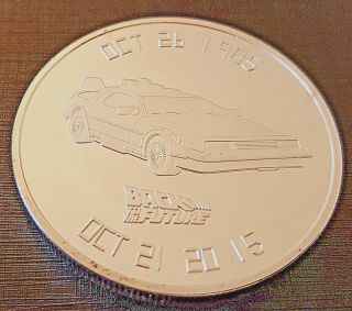 Back To The Future Silver Coin 30th Anniversary Science Fiction Classic Film Usa