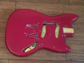Vintage 1965 Fender Mustang Guitar Body Dakota Red 4 Lbs 6 Oz 1966