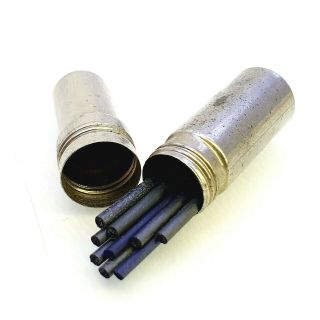 Bigger Metal Capsule W Lead For Mechanical Pencil 1.  8mm Vintage