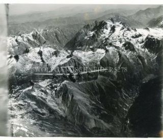 Org Wwii Photo: American B - 24 Liberators Over Alps,  Eto