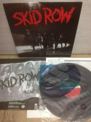 Skid Row - Skid Row 1989 Korea Lp Vinyl 4p Insert Motley Crue Poison Warrant