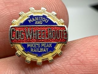 Manitou And Pikes Peak Railway Cog Wheel Route Stunning Service Award Pin.