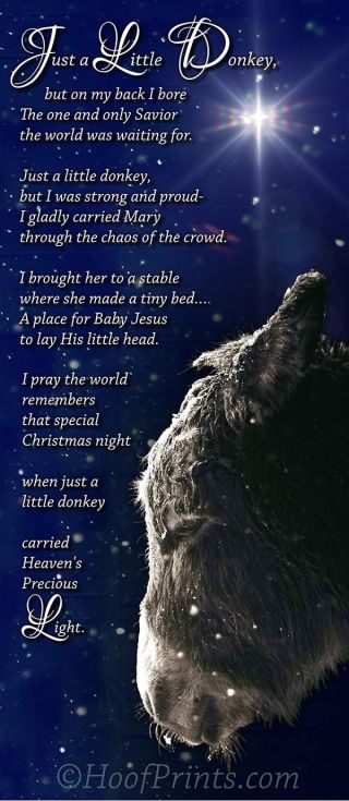 Just A Little Donkey Christmas Cards " I Gladly Carried Mary Through The Chaos.