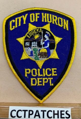 Vintage City Of Huron,  California Police Shoulder Patch Ca