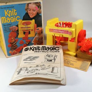 Knit Magic Mattel 1974 With Vintage Box And Instructions