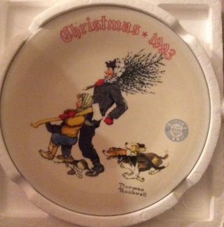 Norman Rockwell “the Tree Brigade” Collector Plate 1993