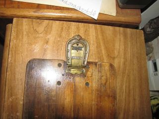 Antique M.  Myers & Son 1870 England BRASS HORSESHOE SHAPED Good Luck Clip board 2