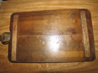 Antique M.  Myers & Son 1870 England BRASS HORSESHOE SHAPED Good Luck Clip board 3