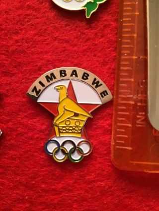 Zimbabwe Olympic Games Committee Pin Noc Beijing Olympics 2008 Undated Undomed