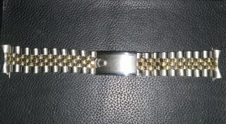 20mm Vintage Rolex Usa 14k Trim Stainless Steel Yellow Gold Jubilee Bracelet
