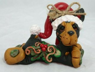 Christmas Pinscher Doberman Pinscher Miniature Figurine Collectible Dogs Xmas