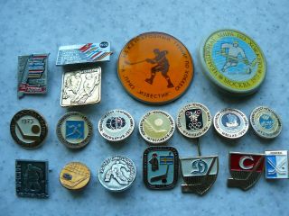 Set.  Ice Hockey Vintage Soviet Badges.  Sport Ussr