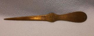 Vintage Antique Brass Letter Opener Coffee Co.  Advertising