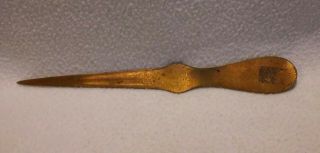 VINTAGE ANTIQUE BRASS LETTER OPENER COFFEE CO.  ADVERTISING 2