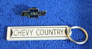 Chevrolet Country Key Chain Key Ring Key Fob Bowtie Hat Lapel Pin Accessory Gm
