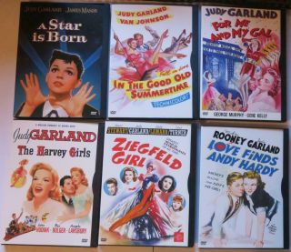 6 Classic Judy Garland Dvds,  Light Use,  Co - Stars,  Star Is Born,  For Me And My Gal &4