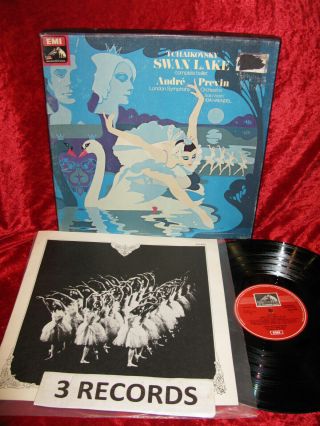 1976 Uk Nm 3lp Sls 5070 Stereo Tchaikovsky Swan Lake Ida Haendel Lso Previn Box
