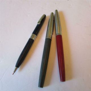 2 Vintage Esterbrook Fountain Pens And Sheaffer 