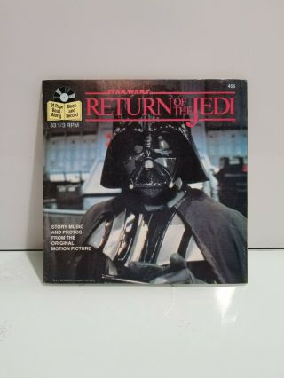 Vintage 1983 Star Wars Return Of The Jedi Book And Record 24 Page Read Along