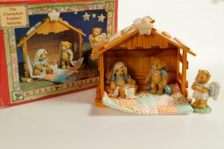 Christmas Theme - Cherished Teddies - Nativity Scene - By Enesco - 1992