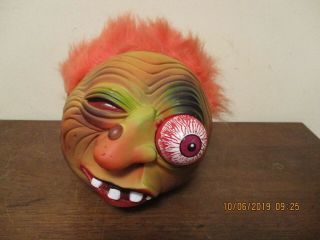 Vintage 1986 Axlon Rude Ralph Mad Ball Talking Pull His Eye String Toy