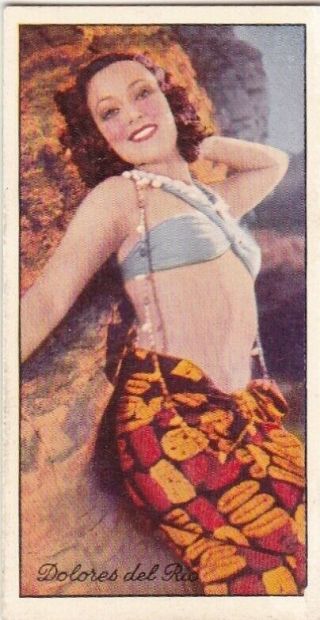 Dolores Del Rio - Carreras Hollywood " Famous Film Stars " Pin - Up 1935 Cig Card