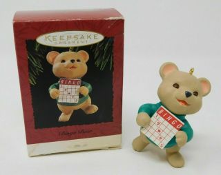 Hallmark Keepsake Ornament 1995 Bingo Bear Winning Bear