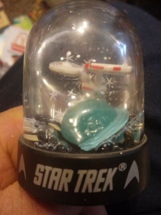 1992 Star Trek Enesco Starship Enterprise Mini Globe Waterball