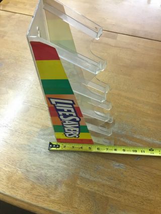 Vintage Lifesavers Candy Display Rack.  5 Tier Plastic 15 Inches Tall