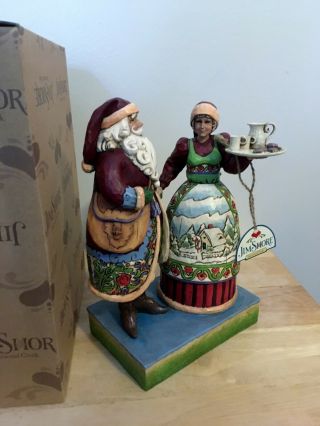 Jim Shore Santa/mrs.  Claus " Tis The Season For Loving Hearts " 4005274,  Orig Box