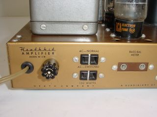 Vintage 1959 Heathkit W - 5M W5M KT66 RCA 6L6 Mono Tube Amplifier,  Altec Peerless 3