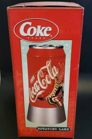 Coca - Cola Can Portable Lamp Plastic Rotating Sparkling Spin Motion 12.  5 "