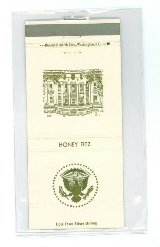 Vintage 1961 - 63 President John F.  Kennedy " White House " Matchbook Honey Fitz 2