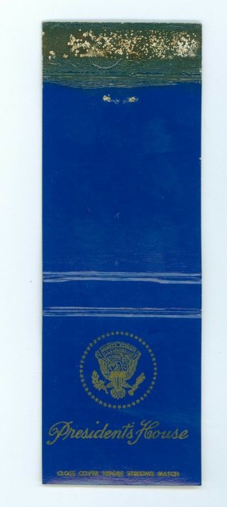 Vintage 1961 - 63 President John F.  Kennedy " White House " Match Book Blue