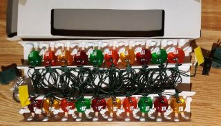 Open Box - Vintage 1993 M&m Christmas Light Set Of 20 Lights -