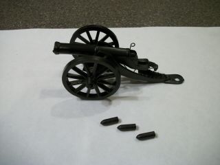 Vintage Marx Blue And Gray Civil War,  Fort Apache,  Cannon W/spring And Shells