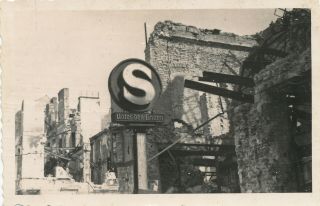 Wwii 1945 78th Inf Div Gis Berlin Germany Photo Bombed Building Big S Sign