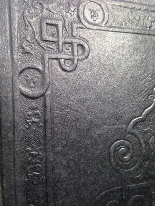 1930 ' s Art Newvoue Black ' Scrap Book Cover ' with Embossed Design 3