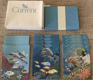 Current “treasures Of The Sea” 12 Note Cards 3 Different Designs 12 Envelopes