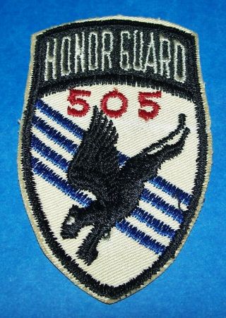 Black Back Post Ww2 505th Parachute Infantry Regiment Honor Guard Patch
