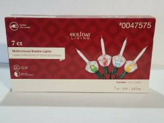 Holiday Living Bubble Light Set Of 7 Christmas String Lights Multi Color