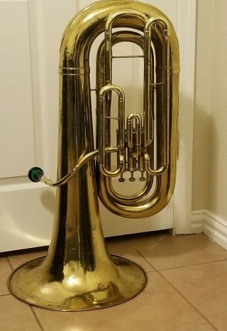 Vintage Conn Eb Tuba With Case And Mouthpiece