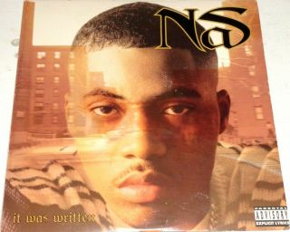 Nas It Was Written Lp 1996 Columbia Records Usa With Lyric Inner - Sleeve