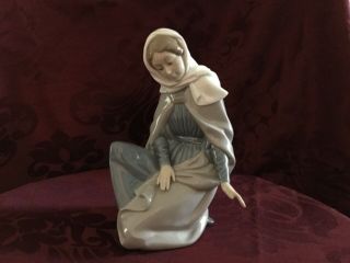 Virgin Mary Nativity Christmas 1992 Figurine Nao By Lladro 307