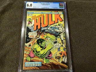 1974 Marvel Comics The Incredible Hulk 180 - 1st Cameo App.  Wolverine - Cgc 6.  0
