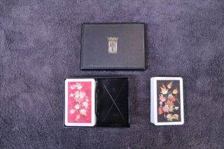 Maple Vtg Kem Plastic Coated Playing Cards•2 Decks